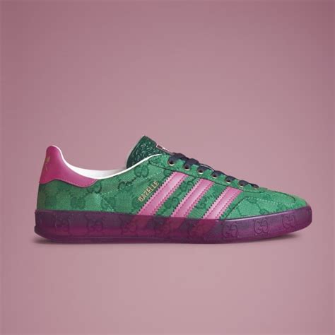 adidas gucci gazelle green and pink|adidas x gucci white.